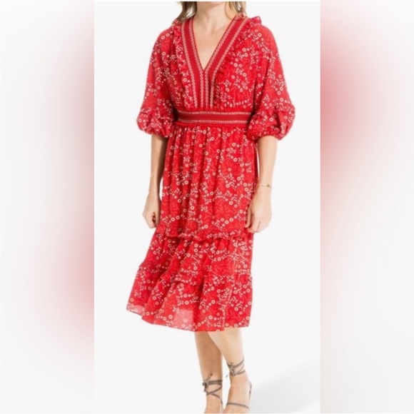 Womens red boho max studio dress - Picture 2 of 4